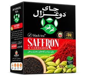 چای دو غزال زعفران و هل